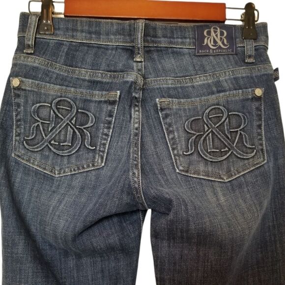 Rock & Republic Kasandra Dark Wash Jeans Size 2 - Picture 4 of 8